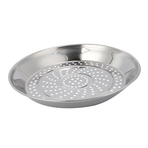 HOMOBABE Dampfgarer mit Löchern Dampfplatte für Wok Langlebiges und Rostfreies Dampfgestell zu Reinigen Erhält Nährstoffe und Geschmack Beim Dämpfen von HOMOBABE