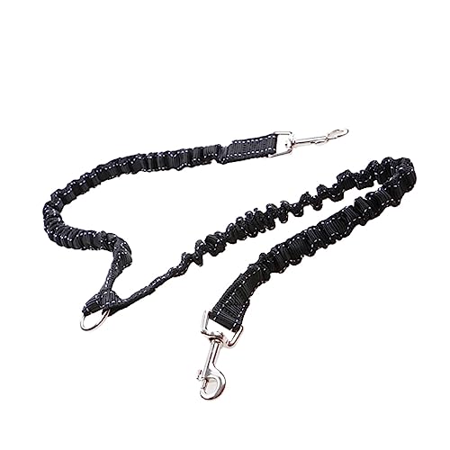 HOMOBABE Doppelte Hundeleine Dehnbar Verstellbar Strap Zugleine für Hunde und Welpen Schwarz Robust Strap für Haustiertraction und Pulling von HOMOBABE
