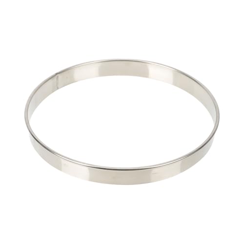 HOMOBABE Edelstahl Pizza Aufsatzring Hitzebeständig Rostfrei Runder Gebäckring für Gleichmäßiges Portionieren und Sauberes Backen Küchenhelfer für Pizzazubereitung und Gebäckformen von HOMOBABE