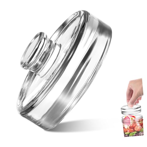 HOMOBABE Gärgewicht mit Griff Robustes Design für Weithals Einmachgläser zum Fermentieren von Lebensmitteln Klare Glasoptik Langlebig und Benutzerfreundlich HOMOBABE Gärgewicht mit Griff Robustes Design für Weithals Einmachgläser zum Fermentieren von Lebensmitteln Klare Glasoptik Langlebig und Benutzerfreundlich von HOMOBABE