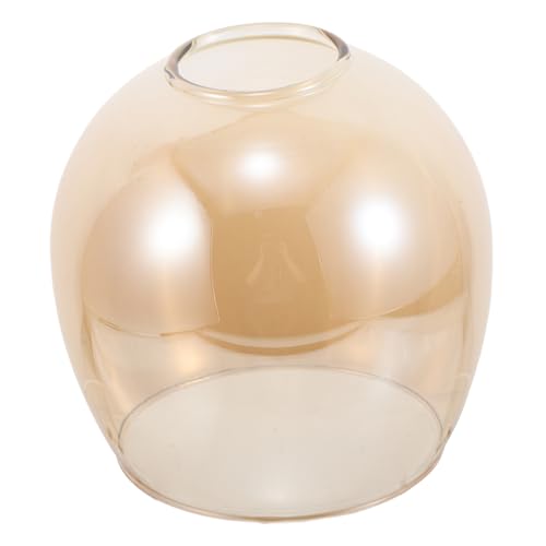 HOMOBABE Glas Lampenschirm Bernsteinfarben Elektroplattiert Warm Vintage Glaslampenschirm Ersatz Für Pendelleuchten Hochborosilikatglas Sanfte Lichtdiffusion von HOMOBABE