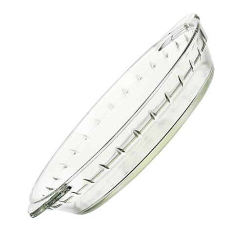 HOMOBABE Glasbackplatte Hitzebeständige Servierpfanne für Mikrowelle und Ofen zum Backen und von Fisch Design Leicht zu Reinigen Langlebiges von HOMOBABE