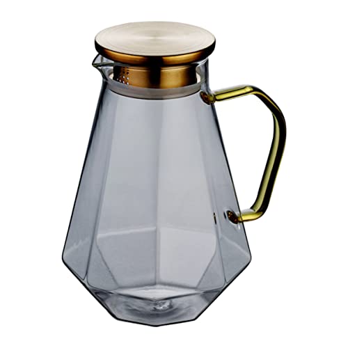 HOMOBABE Glaskrug mit Ergonomischem Griff Großer Wasserbehälter aus Hitzebeständigem Borosilikatglas für Tee Säfte und Heiße Getränke Praktisch für Täglichen Gebrauch und Gäste Leicht zu HOMOBABE Glaskrug mit Ergonomischem Griff Großer Wasserbehälter aus Hitzebeständigem Borosilikatglas für Tee Säfte und Heiße Getränke Praktisch für Täglichen Gebrauch und Gäste Leicht zu von HOMOBABE