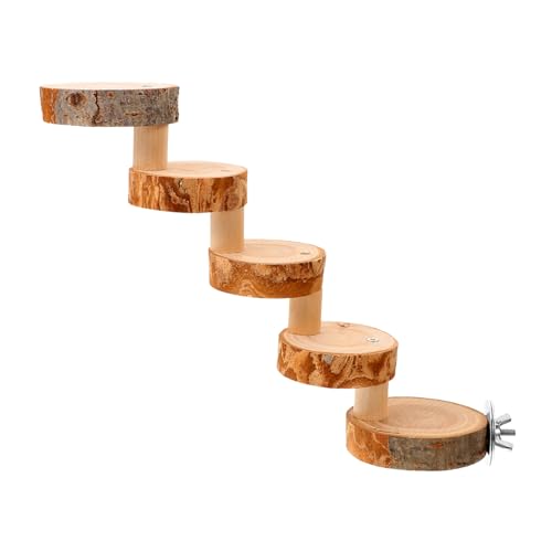 HOMOBABE Hamster- Haustier Drinnen Hamsterkäfig- Bissfestes Leiterspielzeug Hasenspielzeug Für Den Haushalt Hamsterkäfigleiter Holzleiter Hamsterspielzeug Hölzern von HOMOBABE