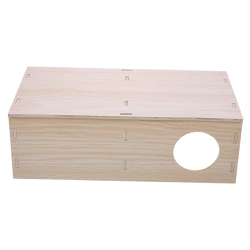 HOMOBABE Hamsterversteck aus Holz Mehrkammer Haus für Hamster und Meerschweinchen aus Natürlichem und Sicherem Material Entspannen für Kleine Haustiere Geeignet von HOMOBABE