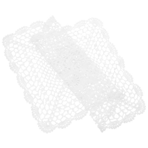 HOMOBABE Handgefertigtes Häkel Blumen Tischset Aus Feiner Baumwolle Spitzen Tischset Für Hochzeiten Und Partys Dekorative Tischmatte Weiß von HOMOBABE