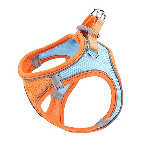 HOMOBABE Puppy-Weste Mit Leine Atmungsaktive Reflektierende Hundeleine Für Katzen Und Kleine Hunde Für Und Outdoor-aktivitäten Orangefarbenes von HOMOBABE
