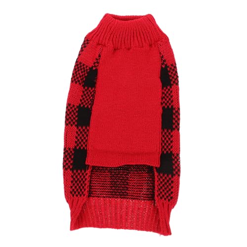 HOMOBABE Strickpullover Für Hunde Mit Karomuster Warme Welpenkleidung Für Kleine Und Mittelgroße Hunde Bequeme Winterhundekleidung Aus Acrylfasermaterial HOMOBABE Strickpullover Für Hunde Mit Karomuster Warme Welpenkleidung Für Kleine Und Mittelgroße Hunde Bequeme Winterhundekleidung Aus Acrylfasermaterial von HOMOBABE