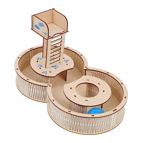 HOMOBABE Holz Hamsterlabyrinth Labyrinth für Hamster Rennmäuse und Kleine Tiere Sicherer Holzstoff Einfach zu Reinigen Spiel und Ruheplatz Zufällige Farbe Zufällige Farbe von HOMOBABE