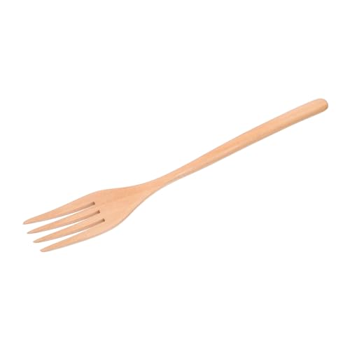 HOMOBABE Holz Salatgabel mit Langem Griff Robuste Küchengabel aus Holz für Servieren von Obst und Salatgerichten und Stilvolles Küchenutensil für Täglichen Gebrauch von HOMOBABE