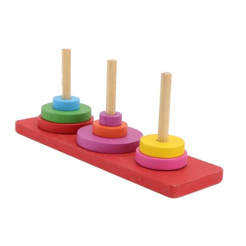 HOMOBABE Interaktives Papageien ringspiel Holz Trainingsspielzeug für Mittelgroße Vögel Intelligenzförderndes Tischspiel Vogelspielzeug für Greif Lernübungen von HOMOBABE