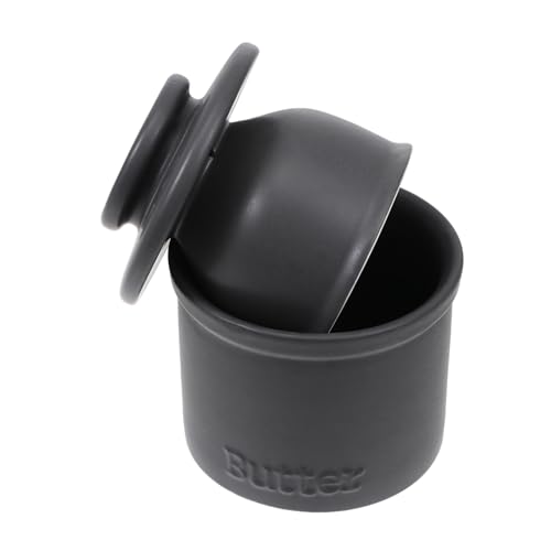 HOMOBABE Keramik Butterdose für Haushalt Glatte Oberfläche Langlebig Vielseitig für Butter und Käse Klassische Französische Butterglocke Geeignet für Küche und Kühlschrank von HOMOBABE