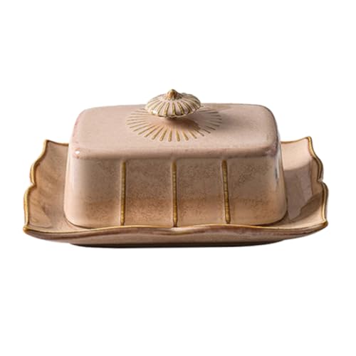 HOMOBABE Keramik Butterdose mit Deckel Praktisches Butter serviergeschirr in Khaki Stilvolle Aufbewahrungsbox für Butter und Desserts Langlebig Spülmaschinenfest und Leicht zu Reinigen HOMOBABE Keramik Butterdose mit Deckel Praktisches Butter serviergeschirr in Khaki Stilvolle Aufbewahrungsbox für Butter und Desserts Langlebig Spülmaschinenfest und Leicht zu Reinigen von HOMOBABE