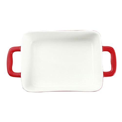 HOMOBABE Keramische Binaural Backform für Mikrowelle Rote Auflaufform für Käse Gebackenen Reis Vielseitig Einsetzbar für Snacks und Beilagen Langlebig und Pflegeleicht HOMOBABE Keramische Binaural Backform für Mikrowelle Rote Auflaufform für Käse Gebackenen Reis Vielseitig Einsetzbar für Snacks und Beilagen Langlebig und Pflegeleicht von HOMOBABE