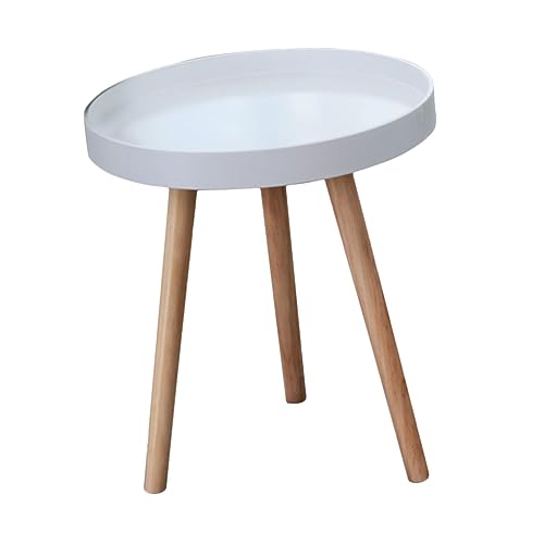 HOMOBABE Kleiner Runder Beistelltisch aus Holz Nordic Stil Sofa Ecktisch mit Glatter Oberfläche Dekorativer Wohnzimmertisch für Balkon Schlafzimmer Badezimmer Platzsparender Sofatisch mit HOMOBABE Kleiner Runder Beistelltisch aus Holz Nordic Stil Sofa Ecktisch mit Glatter Oberfläche Dekorativer Wohnzimmertisch für Balkon Schlafzimmer Badezimmer Platzsparender Sofatisch mit von HOMOBABE