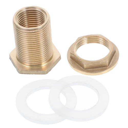 HOMOBABE Messing Adapter für Wasserbehälter mit und Außengewinde PVC Verbindung für Regentonnen Aquarium und Gartenschlauch Langlebiger Wasseranschluss mit Silikondichtung von HOMOBABE