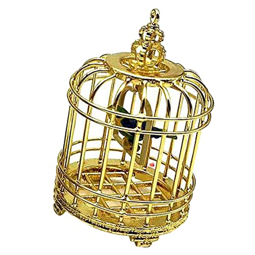 HOMOBABE Mini Vogelkäfig Miniatur Hausornament Goldfarbener Dekorativer Käfig Leicht Tragbar Für Puppenhaus Büroregal Wohnzimmer Dekoration HOMOBABE Mini Vogelkäfig Miniatur Hausornament Goldfarbener Dekorativer Käfig Leicht Tragbar Für Puppenhaus Büroregal Wohnzimmer Dekoration von HOMOBABE