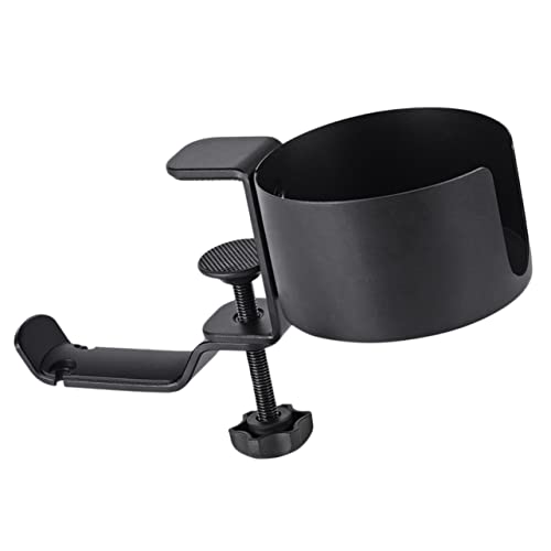 HOMOBABE Multifunktionaler Tisch Getränkehalter Kopfhörerhalter Einstellbar Rotierbar aus Aluminiumlegierung für Schreibtische Dicke für Gaming und Büro von HOMOBABE