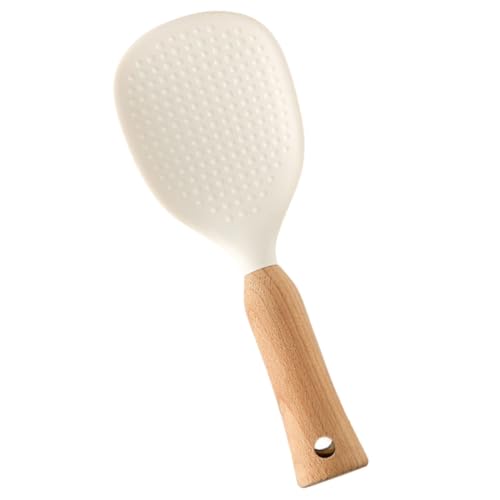 HOMOBABE Reislöffel Silikon mit Holzgriff Praktischer Küchenlöffel für Reis und Hitzebeständig Spülmaschinenfest Rutschfester Griff für Restaurant und Heimgebrauch HOMOBABE Reislöffel Silikon mit Holzgriff Praktischer Küchenlöffel für Reis und Hitzebeständig Spülmaschinenfest Rutschfester Griff für Restaurant und Heimgebrauch von HOMOBABE
