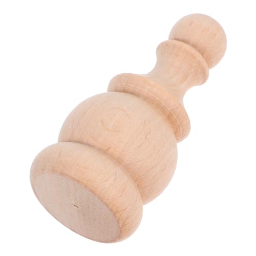 HOMOBABE Säulenmöbel DIY Endstücke aus Holz basteln Vorhangstabfinials Endstück Holzlampe Endstücke aus Möbelholz runde Ersatzknäufe unvollendete Endstücke zum Basteln Khaki von HOMOBABE