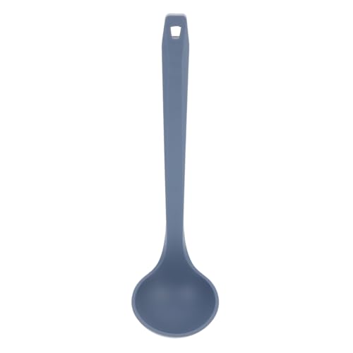 HOMOBABE Silikon Suppenlöffel mit Langem Griff Hitzebeständiger Rutschfester Küchenkochlöffel Sternenblau für Suppen Brei und Lebensmittelechtes Material Leicht von HOMOBABE