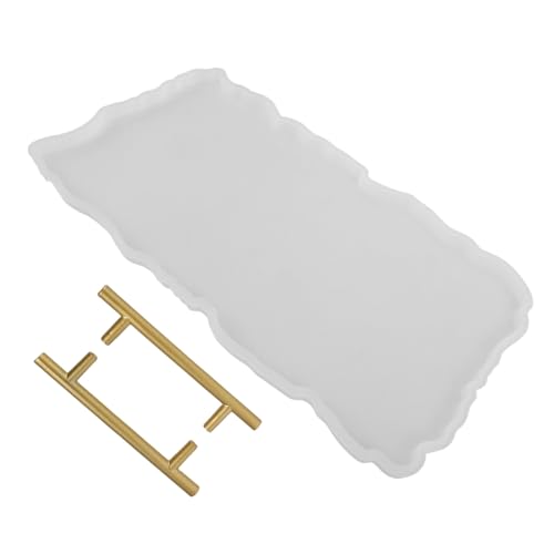HOMOBABE Silikonform Tray mit Metallgriffen Robuste Epoxidharz Gießform Unregelmäßiges Tablett für Diy Servierbrett Leicht Entformbar Präzise Details Vielseitig für Kreative Bastelprojekte HOMOBABE Silikonform Tray mit Metallgriffen Robuste Epoxidharz Gießform Unregelmäßiges Tablett für Diy Servierbrett Leicht Entformbar Präzise Details Vielseitig für Kreative Bastelprojekte von HOMOBABE