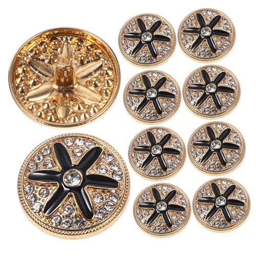 HOMOBABE Teiliges Metallknöpfe Rund Dekorative Mantelknöpfe mit Strass Overcoat Buttons für Wollmäntel Handgenähte Knopflöcher Langlebig und Modisch HOMOBABE Teiliges Metallknöpfe Rund Dekorative Mantelknöpfe mit Strass Overcoat Buttons für Wollmäntel Handgenähte Knopflöcher Langlebig und Modisch von HOMOBABE