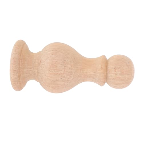 HOMOBABE Unlackierte Holz Finials aus Massivem Holz Dekorative Endstücke für Bettpfosten Gardinenstangen und Bastelprojekte Beige Klassisches Design für Zeitlose von HOMOBABE