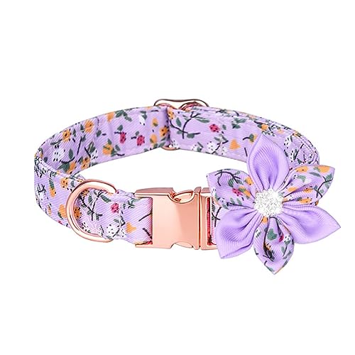 HOMOBABE Verstellbares Haustierhalsband Mit Sechsblättrigem Blumen-Design Für Hunde Und Katzen Allergiefreundlich Waschbar Für Alltag Und Besondere Anlässe von HOMOBABE