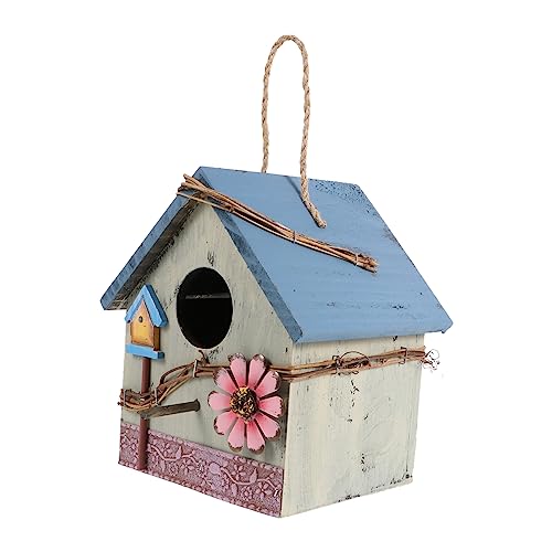 HOMOBABE Vogelnest Aus Holz Aufhängen Ornament Für Wildvogelhäuser Futtervogel Papageienhaus Dekorative Papageien Für Draußen Natürliche Gartendekoration Großes Vogelhaus Für von HOMOBABE