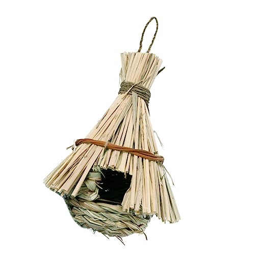 HOMOBABE Vogelnest Aus Stroh Käfignester Natürliches Vogelversteck Vogelnest Gewebtes Vogelnest Vogelnest Schmuck Vogelnest Für Draußen Vogelhütten Dekorationen von HOMOBABE