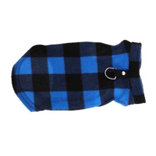 HOMOBABE Wärmeschutz Hundeweste für Winter Ärmeloses Hundekostüm mit Kariertem Design für Outdoor Aktivitäten XL von HOMOBABE