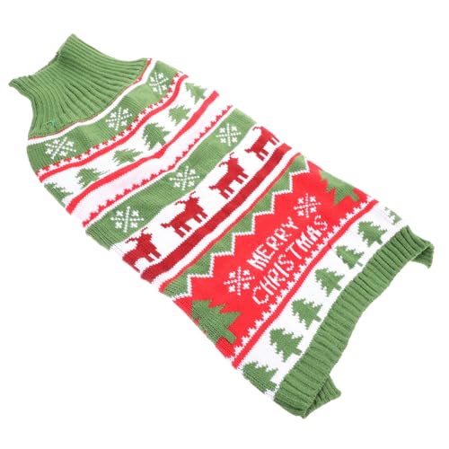 HOMOBABE Strickpullover Für Hunde Mit Weihnachtsmuster Warmer Hundepullover Für Winter Haustierbedarf Mit Elch-Design von HOMOBABE