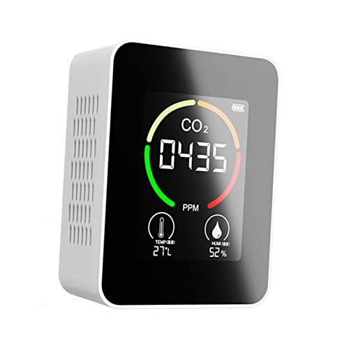 1Satz Luftqualitätsdetektor für Temperatur und Luftfeuchtigkeit Präziser Gasanalysator für Gewächshäuser und Lagerhäuser LCD Display Tragbar und Einfach zu Bedienen von HOMOCONO