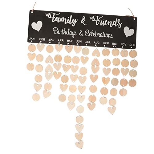 HOMOCONO 1 Satz DIY Holz Kalender für Familie und Freunde Erinnerungsplakette Hängend aus Hochwertigem Holz für Zuhause mit Klarer Druckanzeige für Wichtige HOMOCONO 1 Satz DIY Holz Kalender für Familie und Freunde Erinnerungsplakette Hängend aus Hochwertigem Holz für Zuhause mit Klarer Druckanzeige für Wichtige von HOMOCONO