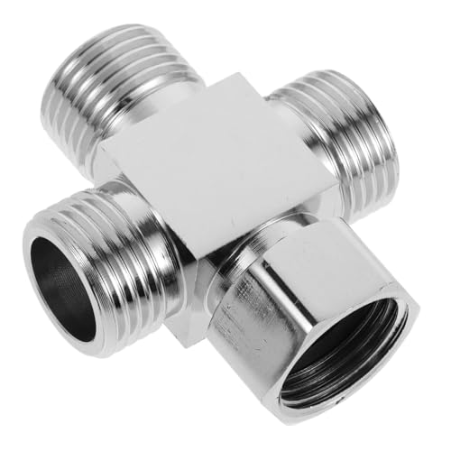 HOMOCONO 1 Satz Wasserhahn Verteiler Adapter Robuste Kupferkonstruktion für Waschmaschine und Gartenschlauch Eingang und Ausgänge Langlebige und Lecksichere Verbindung für Vielseitige von HOMOCONO