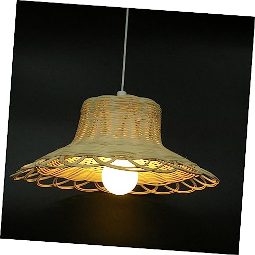 HOMOCONO Rattan Hängelampe Kronleuchter Lampe aus Natürlichem Rattan Rustikaler Lampenschirm Einfache Installation für Wohnzimmer Dekorativ und Augenschonend HOMOCONO Rattan Hängelampe Kronleuchter Lampe aus Natürlichem Rattan Rustikaler Lampenschirm Einfache Installation für Wohnzimmer Dekorativ und Augenschonend von HOMOCONO