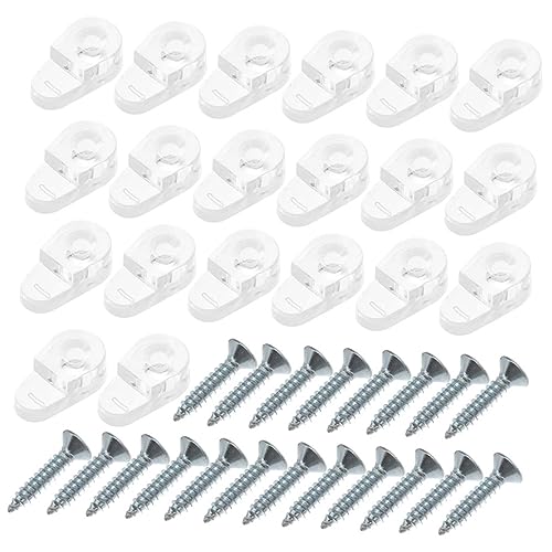 HOMOCONO 100 Stück und Spiegelhalter Clips Wandmontage Robuste Halterung für Schranktüren und Spiegel Schrauben Installieren Transparentes Design HOMOCONO 100 Stück und Spiegelhalter Clips Wandmontage Robuste Halterung für Schranktüren und Spiegel Schrauben Installieren Transparentes Design von HOMOCONO