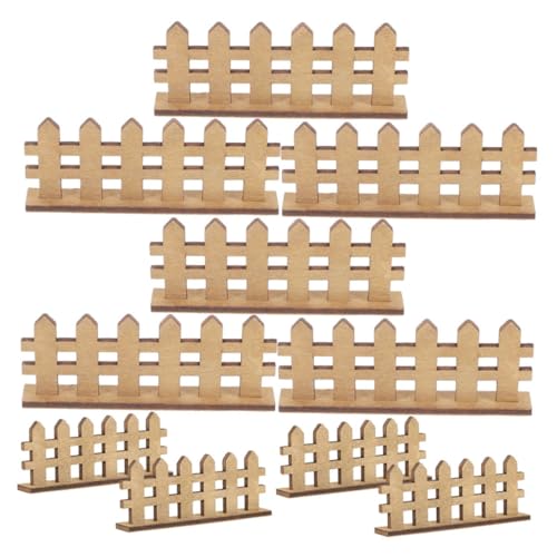 HOMOCONO 12stücke Miniatur-lattenzaun Aus Holz Für Puppenhaus Mini-Zaun Basteln Dekorative Gartenornamente Für Feengärten Und Blumentöpfe von HOMOCONO