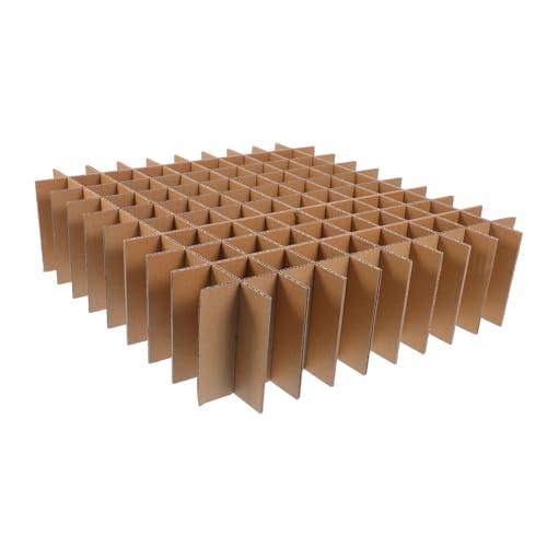 HOMOCONO 18stücke Karton-trennwände Zum Verpacken Braune Wellpappe Kleines Fächergitter Für Versandkarton -trennwand Schutz Für Zerbrechliche Gegenstände Wie Tablett Und Glaswaren von HOMOCONO
