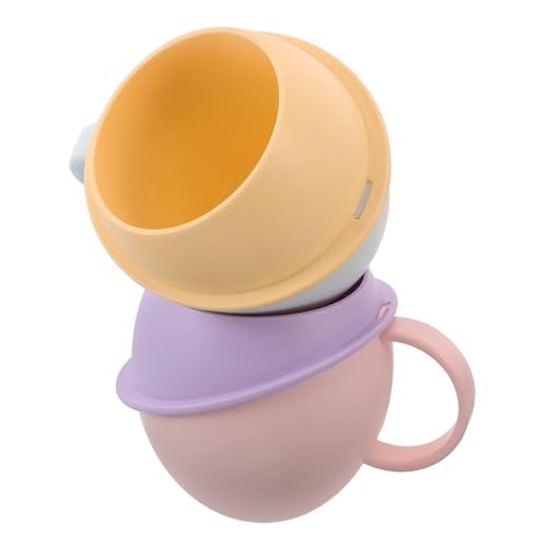 HOMOCONO 2 Stück Auslaufsichere Kunststoffbecher mit Griff für Unzerbrechliche Tumbler für Zahnbürsten und Zahnpasta für Badezimmer und von HOMOCONO