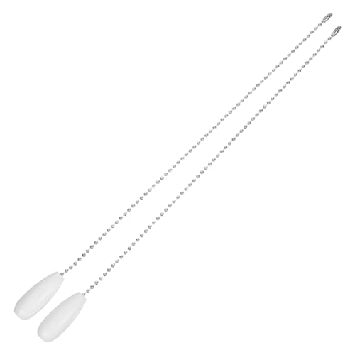HOMOCONO 2 Stück Deckenventilator Zugkette Verlängerung mit Holzanhänger Dekorative Perlenkette für Lampen und Ventilatoren Einfache Installation und Langlebige Konstruktion von HOMOCONO
