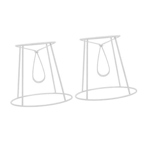 HOMOCONO 2 Stück Kreative Lampenschirmrahmen DIY Lampenschirm Halter für Hängelampe und Kronleuchter Geeignet für Individuelle Dekoration Weißes Design von HOMOCONO