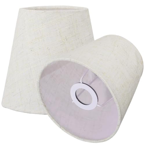 HOMOCONO 2 Stück Leinen Lampenschirm für Tischlampe Dekorative Abdeckung für Hängelampe und Wandlampe Design Einfache Installation Langlebig und von HOMOCONO