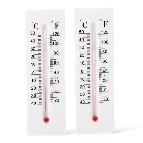 HOMOCONO 2 Stück Schlüsselverstecker Außen mit Thermometer Dekorative Schlüsselbox zur Sicheren Aufbewahrung von Schlüsseln und Münzen Einfache Installation Wetterfest und Multifunktional von HOMOCONO