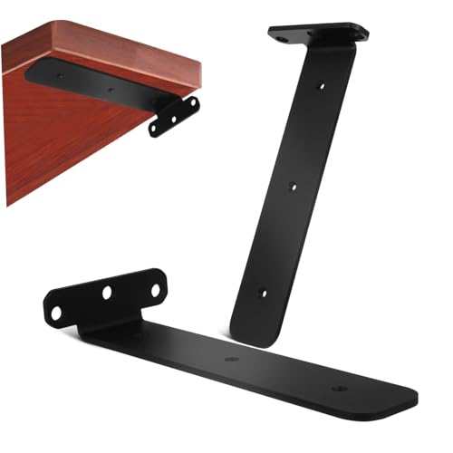 HOMOCONO 2 Stück Schwimmende Regalhalterungen Regalstützen Hochfestem Wandmontage für Küchen Wohnzimmer Büro Minimalistisches Design für Starke Unterstützung von HOMOCONO