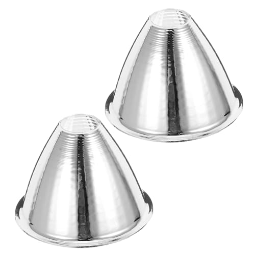 HOMOCONO 2 Stück Spotlight Cover Taschenlampe Reflektierende Platte Schirmkappe Für Strahlerleuchte Austausch Des Led-lichtreflektorbechers Zubehör Für Led-lichtreflektor Silber Aluminium von HOMOCONO