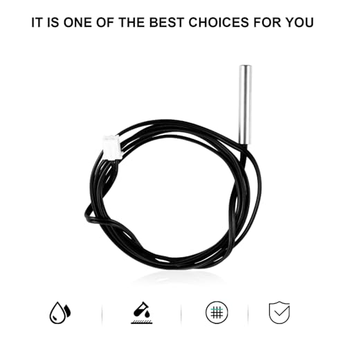 HOMOCONO 2 Stück Temperatursensor Probe Wasserdichter Thermistor mit Kabel für Präzise Temperaturmessung Heizsystemen und Klimaanlagen von HOMOCONO