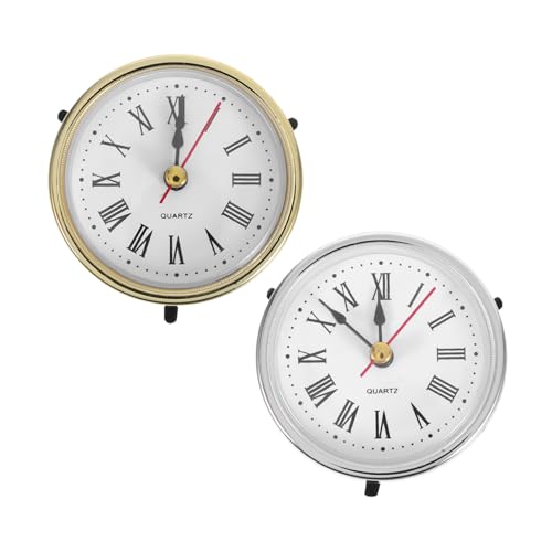 HOMOCONO 2 Stück Uhrmechanismus mit Römischen Ziffern für Wand und Tischuhren Minimalistisches Design für Stilvolle Wohnräume Präzise Zeitmessung und Platzsparende Installation von HOMOCONO