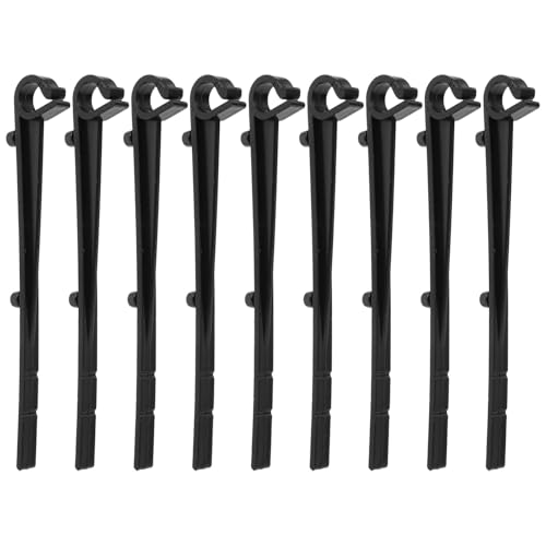 HOMOCONO 20 Stück Gutter Guard Clips Schwarze Kunststoff Haken für Montage von Abflussgittern Installieren für Verschiedene Gitterstile von HOMOCONO